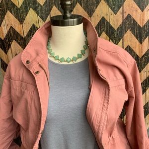 J. Crew Light Green Necklace with stone accents